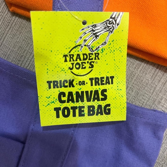 Trader Joe's Halloween Canvas Tote  - One (1) - Picture 2 of 3